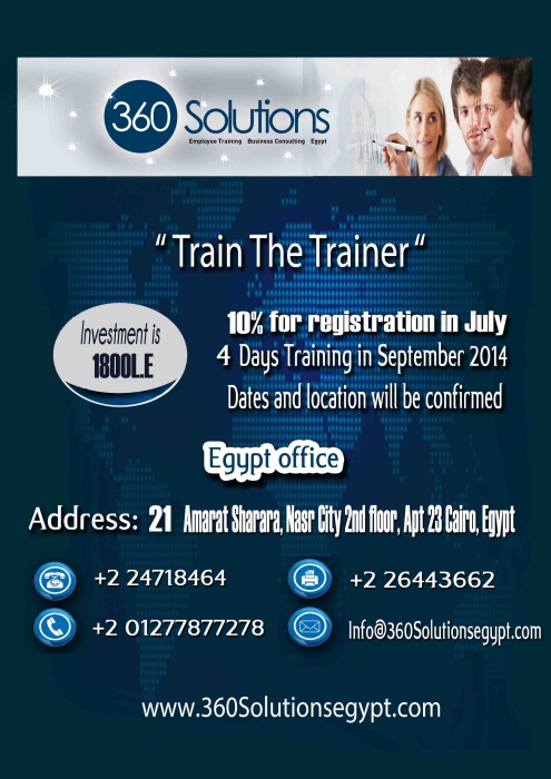 Train the trainer in Egypt , TOT