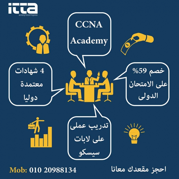 الاكاديمية الوحيدة بالاسكندرية اللى تقدر تعمل  كورس CCENT Academy +CCN