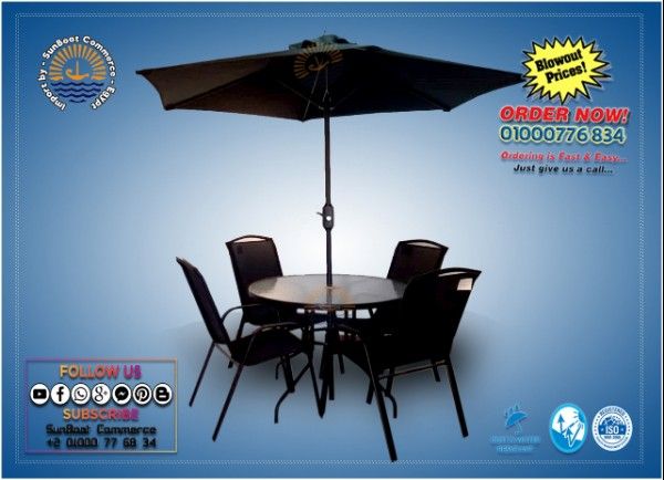 Outdoor garden Furniture - black set