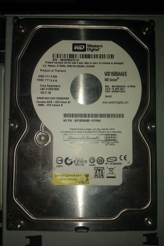 للبيع هاردات ساتا seagate/WD 160/300