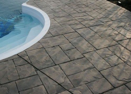 طريقة تنفيذ الخرسانة المطبوعة stamped concrete