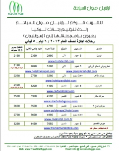 رحلات تركيا نصف العام