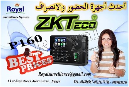 ساعة حضور وانصراف ZKTeco موديل P160  